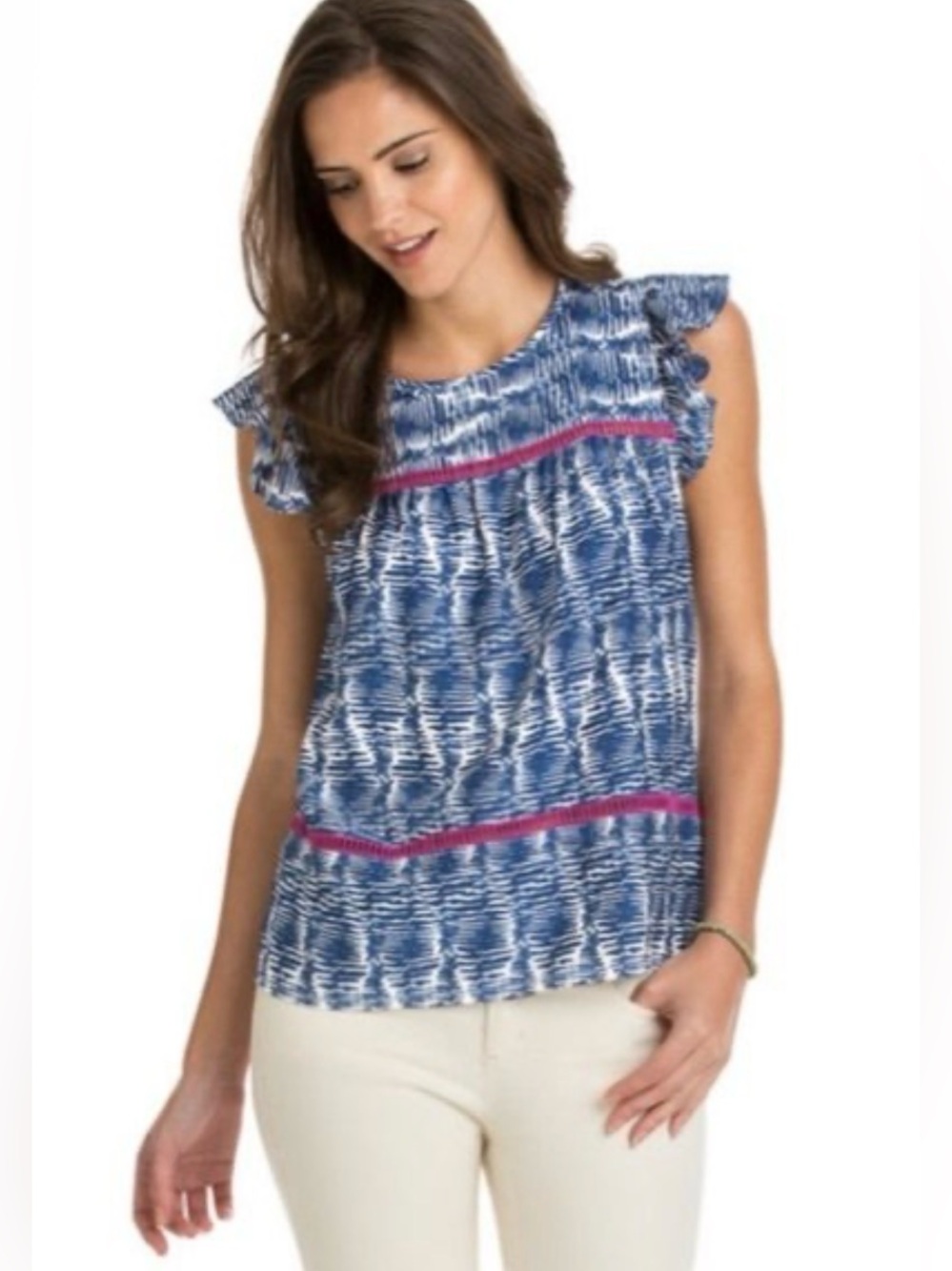 Vineyard Vines Watercolor Lines Blouse